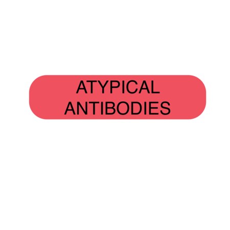 Nevs Label, Atypical Antibodies 5/16" x 1-1/4" Flr Red w/Black LW-0001